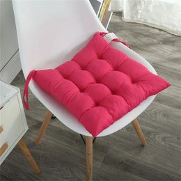 Pillow 1-5pc Solid Chair Square Mat Cotton Upholstery Soft Padded Pad Office Home Or Car Garden Sun Lounge Seat