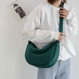 Evening Bags Korean Canvas Crossbody For Women 2024 Casual Girls Student Shoulder Messenger Bag Fashion Large Cloth Female Handbag Black