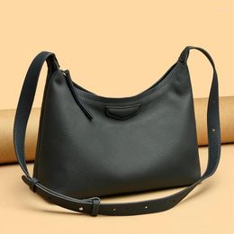 Shoulder Bags Cowhide Bag 2024 Spring And Summer Women's Leather Soft Zero Wallet Fashion Versatile Messenger