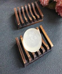 Vintage Wooden Soap Dish Plate Tray Holder Box Case Shower Hand washing DHl 6869268