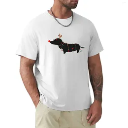 Men's Tank Tops Dachshund Christmas T-Shirt Anime Quick Drying Oversized T Shirt Men