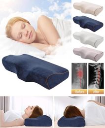 Memory Foam Pillow Butterfly Shaped Bedding Pad Relax Neck Protection Orthopaedic Slow Rebound Cervical For Health Care 50x30cm2595668