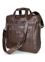 Genuine Leather Business 17 Inch Computer Bag Laptop Briefcase Men Office Bags Maletines Hombre4970445