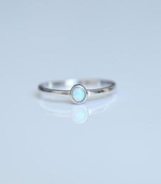 Wedding Rings 2021 Fine Pure 925 Sterling Silver Jewellery Mini Round Opal Gem Delicate Personalised Minimal Simple Single Stone Rin7690608