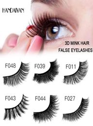 HANDAIYAN 3D Mink Eyelash Packaging Box Individual Extension Reused Criss Cross Thick Makeup False Eyelashes3627006