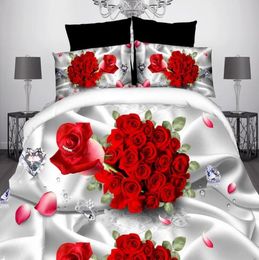 Home Textiles 3D nice Reactive printing cotton 4 pcs bedding set duvet quilt coverbed sheet Pillowcase bedclothes5477747