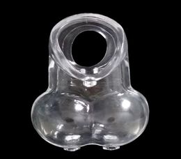 Male Ball Stretcher Soft TPE Scrotum Stretchy Shield Cock Ring Squeeze Pendant Penis Enhancer Restraints Bondage SM Toys DoctorMon9467198