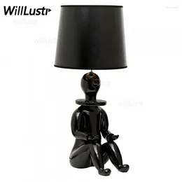 Table Lamps Willlustr Modern Jaime Hayon Clown Lamp Desk Light Office Living Room Sofa Side Bedroom Bedside Black White Resin Lighting