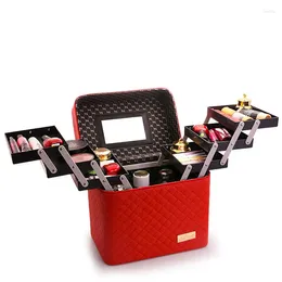 Cosmetic Bags Portable Makeup Bag Large Capacity Travel Box Multifunctional Multi-layer Desktop Storage