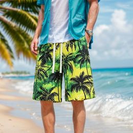 Men's Shorts 2024 Board Men Long Swim Trunks Surf Printing Plus Size 5XL Beach Wear Bottoms Elastic Waist