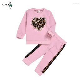 Clothing Sets Spring Boys Girls Casual Tracksuit Children Suit Unisex Cotton Sweatshirts Tops Pants 2Pcs/Sets Kids Sport Infant