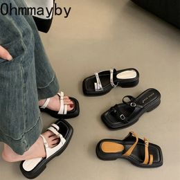 Summer Platform Women Slipper Fashion Clip Toe Slip On Wedges Heel Slides Ladies Elegant Beach Sandal Shoes 240428