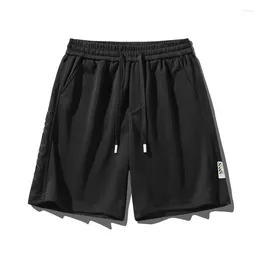 Men's Shorts 2024 Summer Oversize Polyester Simplicity Casual Jogger Small Size Thin Breathable Drawstring Sports Black