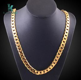 10pcs Whole 6MM Width 2032 inch Gold Man Necklace Jewellery Fashion Men Chain Curb Necklace new For Cuban Jewellery Mens Gift 6361730