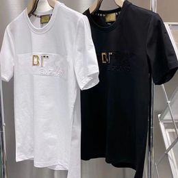 2024 Summer Paris Mens футболки дизайнеры Tee Tee Luxury Flocking Letter