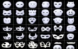 Party Masks Festive Supplies Home Garden Diy Environmental Protection White Masquerade Mask Halloween Blank Hand Ding Facemask T9I5928383