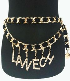 Other Sexy Statement Belly Waist Chain For Women Fashion Belts Body Accessories Retro Crystal Letter Bohemian Chains Ladies Party 5816310