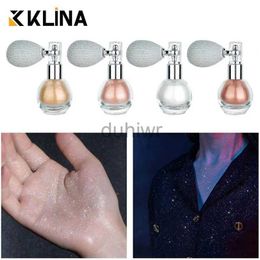 Body Glitter KLINA Brightening Glitter Body Powder Spray Highlighter High Gloss Shimmer Sparkle Make Up Makeup Product For Face Nail Cosmetic d240503