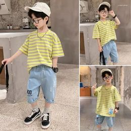 Clothing Sets Teenage Summer Short Sleeve T Shirt & Pants Casual Clothes4 5 6 7 8 9 10 12 14 Years Child Boy Sport SuitsBoys