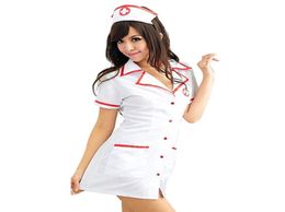 Sexy Nurse Costume Set Fantasias Lingerie 2018 Sexy Erotic Cosplay for WomenCostume Nurse Uniform Tempt VNeck Dress Y181016013365340