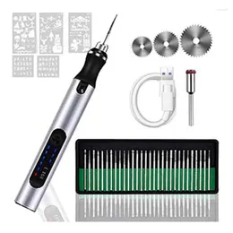 Electric Engraving Pen With 36 Bits USB Rechargeable Cordless Machine DIY Rotary Engraver For Jewelry