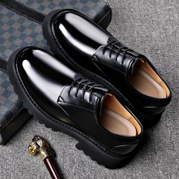 Casual Shoes 2024 Autumn Big Head Leather Men's Genuine Business Dress High Grade British Rise Derby Dad