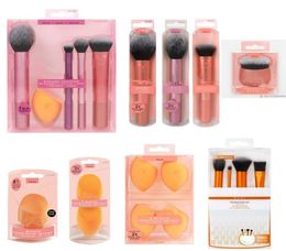 Newest Real Makeup Brushes Starter Kit Sculpting Powder Sam039s Picks Blush Foundation Flat Cream RT Brushes Set9205670