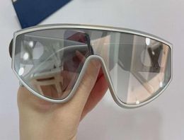 Silver Mirror Shield Sunglasses Glasses gafa de sol Men Fashion Shades UV400 Protection Eyewear With Case7138489
