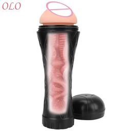 Other Health Beauty Items Vagina Real Pussy Male Masturbation Cup For Men Penis Pump Glans Sucking Adult Erotic Sexy Trophy Q240430