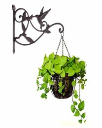 Metal Plant Hanger Garden Wall Light Bracket Hanging Flower Plant Pot Bracket Hook Shelf Stand Holder European Style6512269