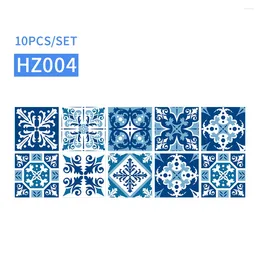 Wall Stickers 10pcs/set Tile Mosaic Pattern El Kitchen Multifunction Moroccan Style Restaurant Bathroom Self Adhesive Decor