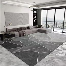 Light Luxury Crystal Velvet Carpet Living Room Bedroom Sofa Coffee Table NonSlip Mat Large Area Home Decorative Geometric 240424