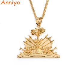 Haiti Pendant and Necklace for WomenGirlsAyiti Items SilverGold Color Jewelry Gifts of Haiti 0685062257519