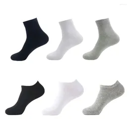 Men's Socks 5 Pairs Comfortable Cotton Breathable Solid Black White Grey Men Adult Sports Boat Male Business Ankle Sox Calcetines