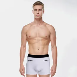 Underpants Men Underwear Breathable Boxer High Waist With Double Pockets Zipper For Comfortable U-convex Design