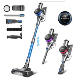 Vacuum Cleaners Cordless vacuum cleaner 30Kpa 400W with LED display screen 4 suction Moulds carpet hard floor intelligent adjustment handheld Q240430