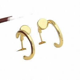 luxury gold earrings earrings nail stud earrings for women exquisite simple fi diamd hoop lady moissanite j Q2Ns#
