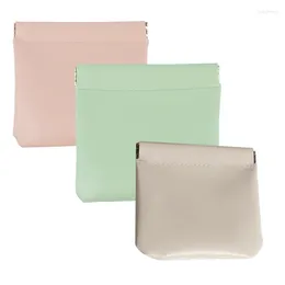 Storage Bags 3PCS Small Makeup Bag For Purse Waterproof Leather Organisers Inside Snap Closure Organiser Pouch