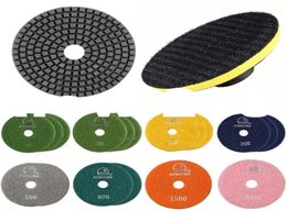 18 pcs Flexible diamond polishing pads buffing sanding tool disc wheel granite concrete wet for disc sander drills Floppy Disks5404343