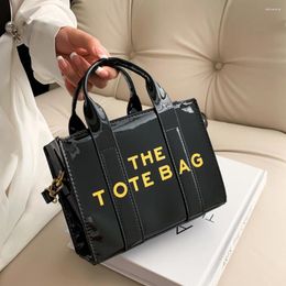 Evening Bags Luxury Letter Tote Bag Handbags Patent Leather Designer For Women 2024 Brands Mini Shoulder Crossbody Shopper Purses