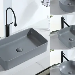 Bathroom Sink Faucets Wash Basin Ceramic Art Washbasin Affordable Luxury Style Black Matte Gray