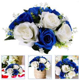 Decorative Flowers Central Simulated Flower Wedding Party Table Path Home Decoration Window (White) 1pc Silk Lace Ball