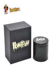 HONEYPUFF 63 MM 4 Layers Aircraft Aluminium Tobacco Grinder Groove Grinding Patented Teeth Spice Crusher Snuff Snorter Grinder8039971