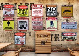 12 Styles Warning Tin Painting Toilet Kitchen Decor Poster Bar Pub Cafe Warning Retro Metal Sign Home Restaurant Vintage Tin Sign 4386258