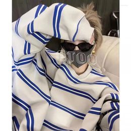 Women's Hoodies Oversized Hoodie Women Sweatshirts Long Sleeve Casual Striped Streetwear Loose Pullovers Harajuku Sweatshirt Female