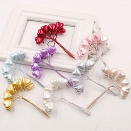 Party Supplies 10pcs/lot DIY Colourful Foam Heart Artificial Flower Bunch Headwear Accessories Wedding Festival Home Table Garden Decor