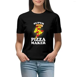 Women's Polos Super Pizza Maker Pizzaiolo In Town T-shirt Funny Short Sleeve Tee Anime Clothes Woman Clothing