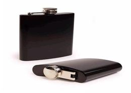 Matt black Six ounce Liquor Hip Flask Screw Cap100 stainless steel laser welding fast 4814387