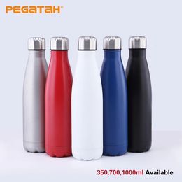 Novelty 350/700/1000ml Outdoor Sport Double Wall Stainles Steel Water Bottle Thermos Keep and Cold Insulated Vacuum Flask 240423