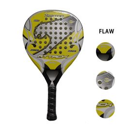 Flaw Polychrome Padel Tennis Rackets 2838mm Thickness Pala Beach Paddle Racquets Carbon Fiber Soft EVA Face No Package Bag 240419